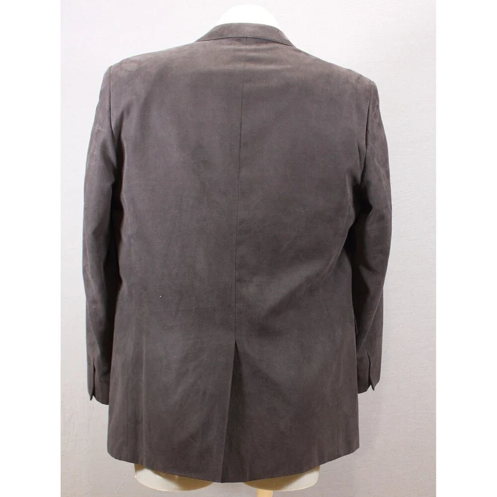 Jos A Bank Blazer Sport Coat Mens Black Micro-poly Suede 2 Btn Jacket 43L